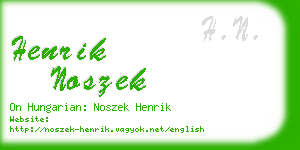 henrik noszek business card